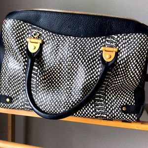 LK Bennett bag with snakeskin and brass